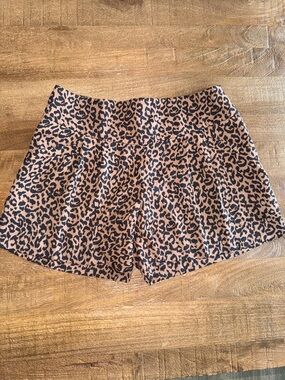 LOFT Leopard-Print Shorts - Tan & Black